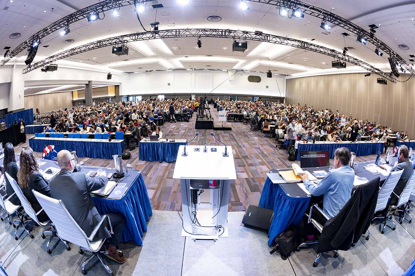 fish-eye view from the stage